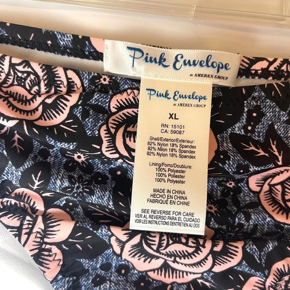 Pink Envelope Shirred Hipster Bikini Bottoms - Picture 4 of 6